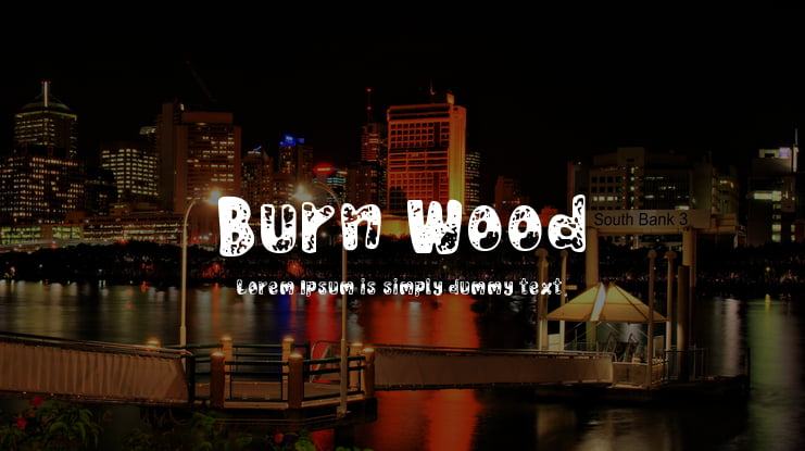 Burn Wood Font