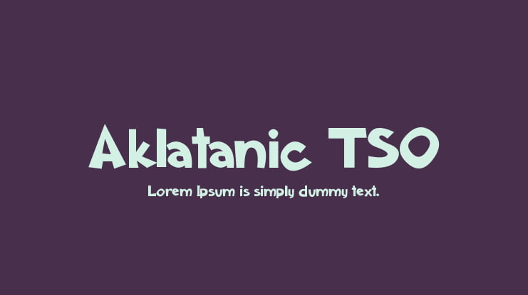 Aklatanic TSO Font