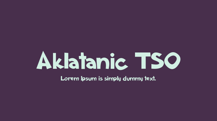 Aklatanic TSO Font