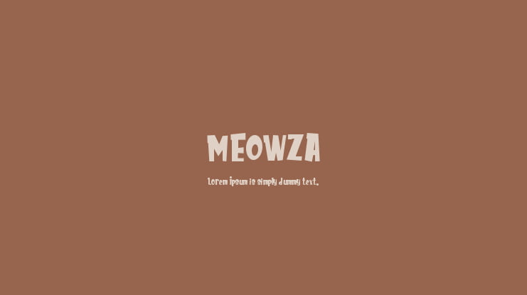 MEOWZA Font