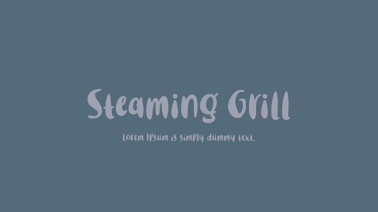 Steaming Grill Font