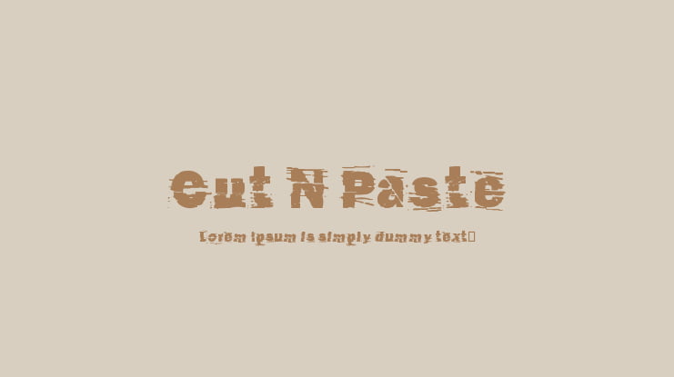 Cut N Paste Font