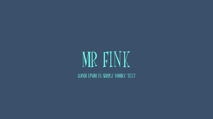 Mr Fink Font