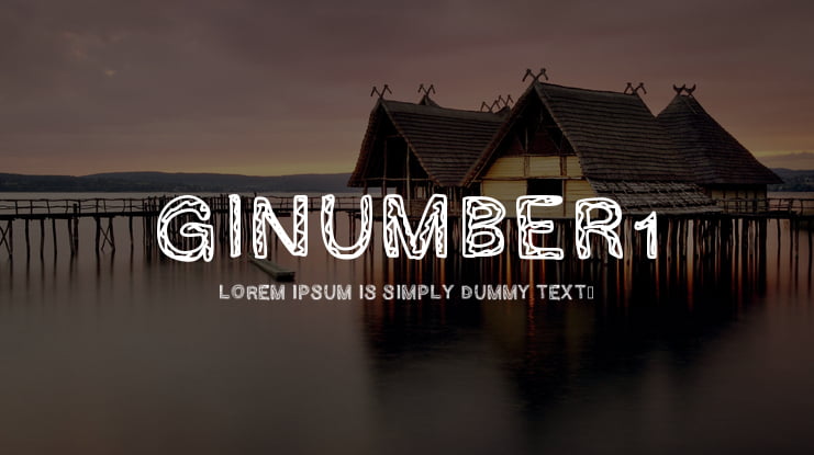 GINUMBER1 Font