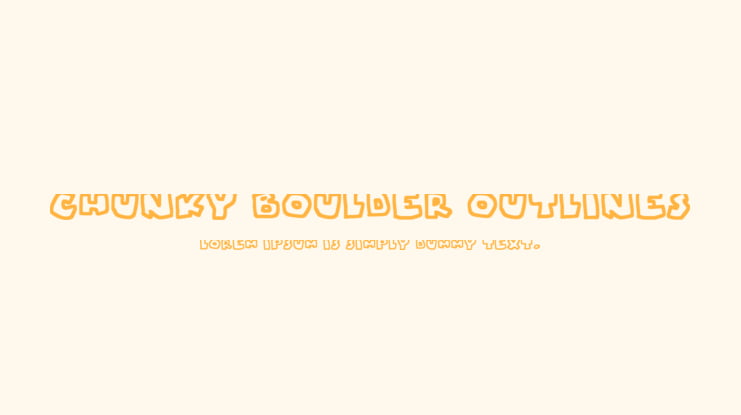 Chunky Boulder Outlines Font