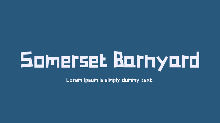Somerset Barnyard Font