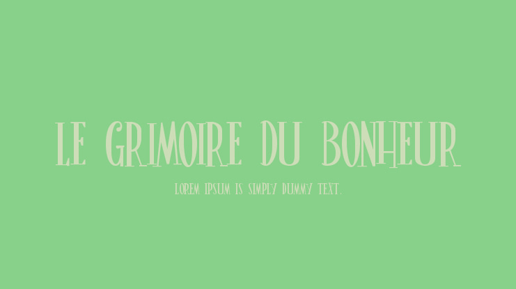 Le Grimoire du Bonheur Font