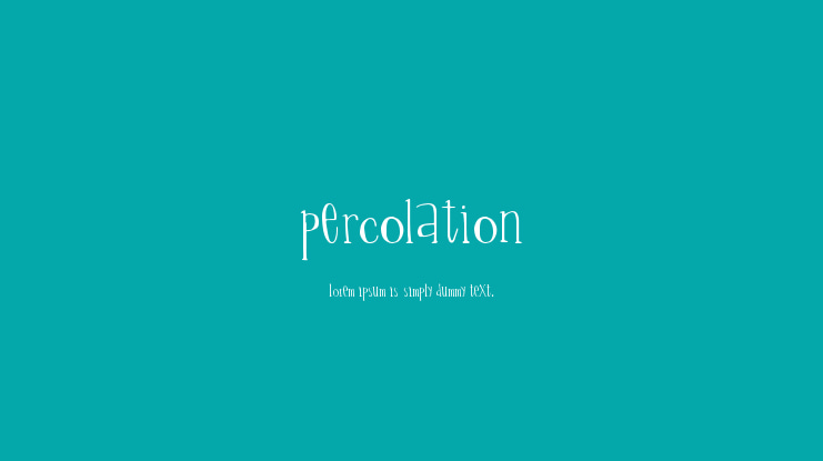 Percolation Font