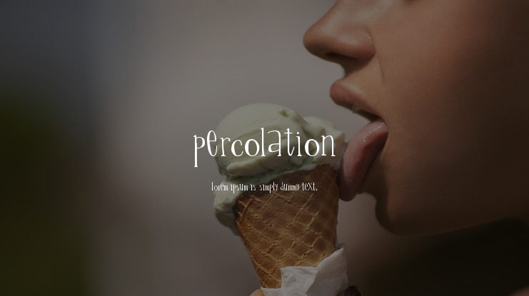 Percolation Font