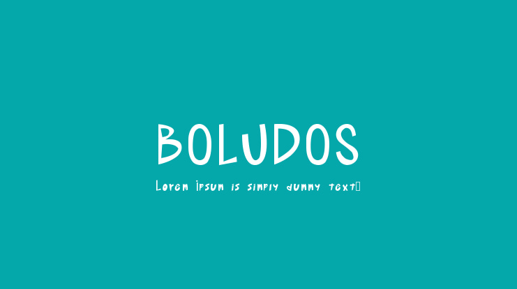 BOLUDOS Font