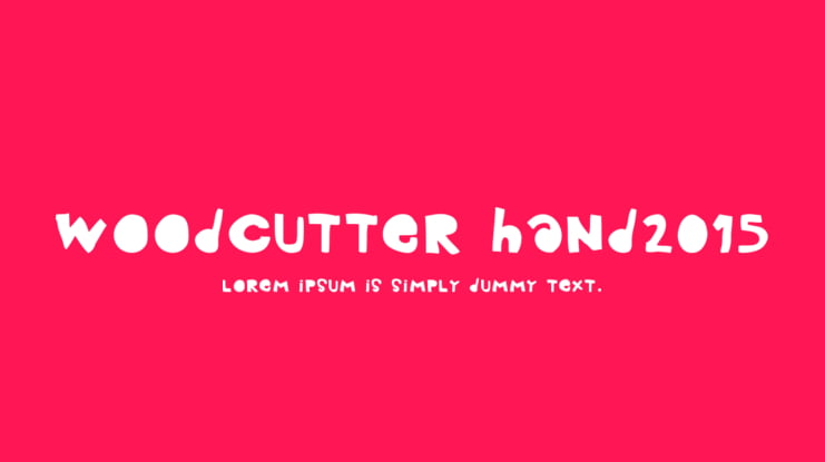 woodcutter hand2015 Font
