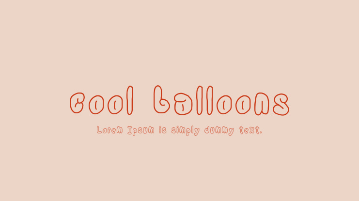 cool balloons Font