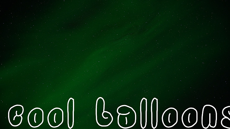 cool balloons Font