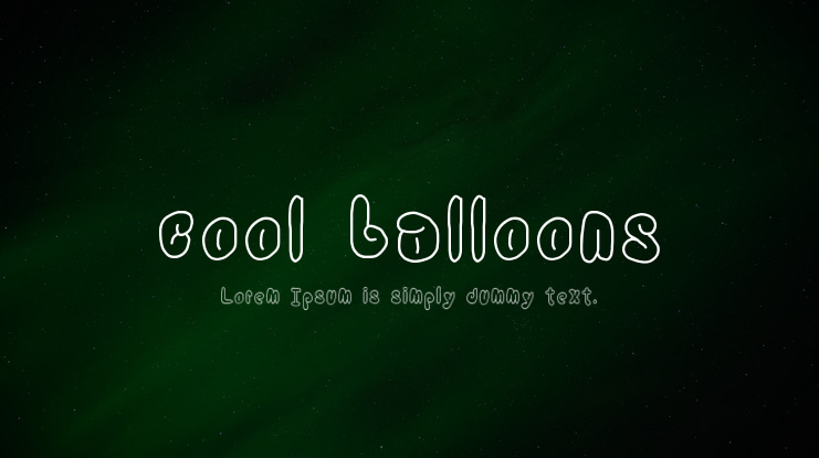 cool balloons Font