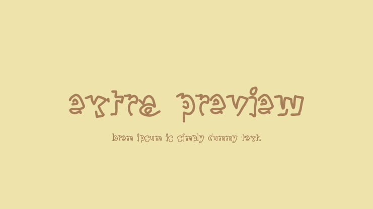 extra preview Font