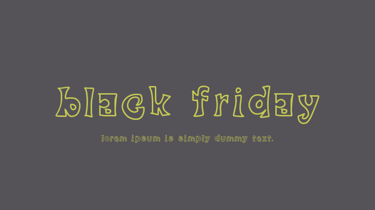 black friday Font