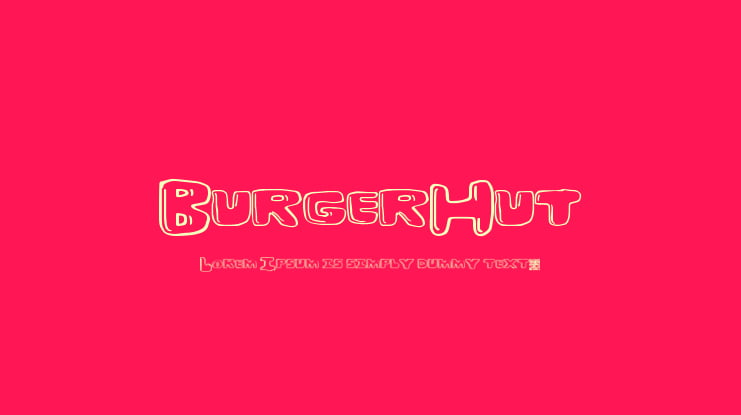 BurgerHut Font