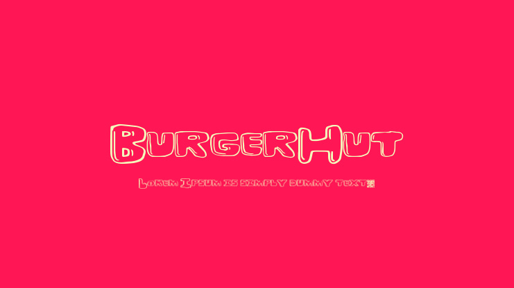 BurgerHut Font