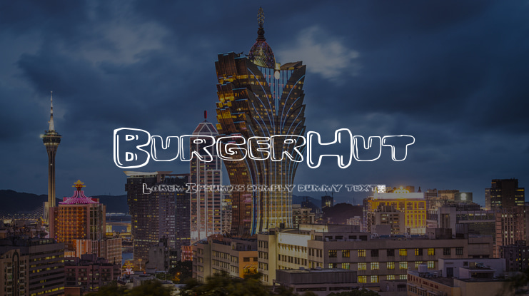 BurgerHut Font
