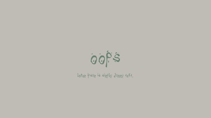 Oops Font