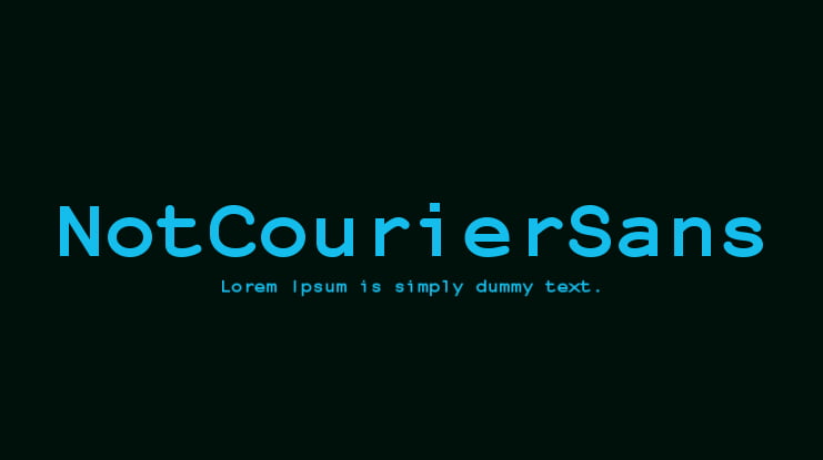 NotCourierSans Font Family
