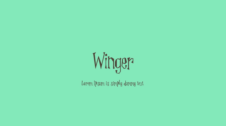 Winger Font
