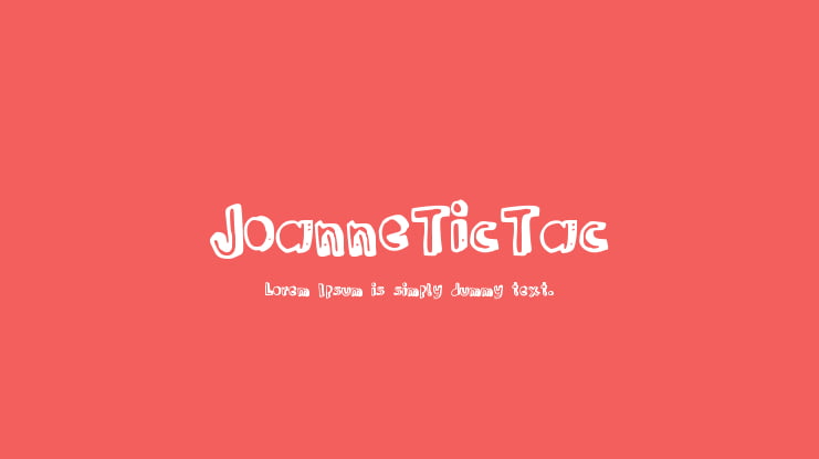 JoanneTicTac Font