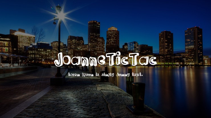 JoanneTicTac Font