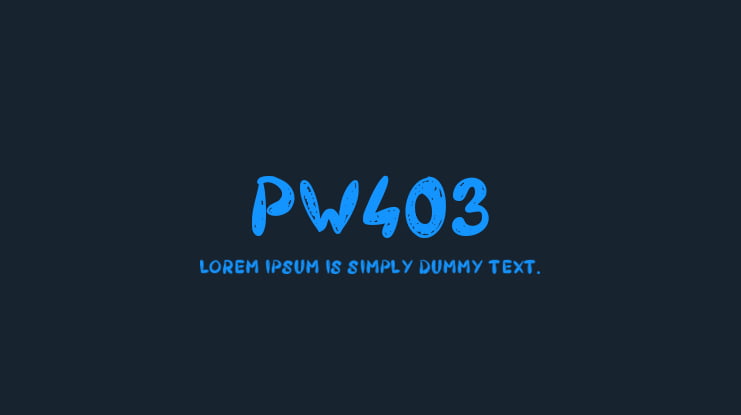 PW403 Font