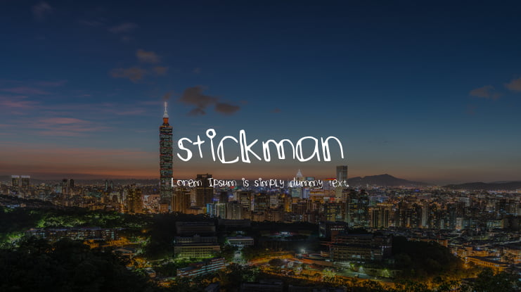 stickman Font