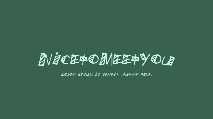 NicetoMeetYou Font