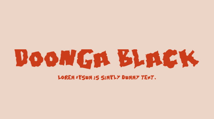 Doonga Black Font Family