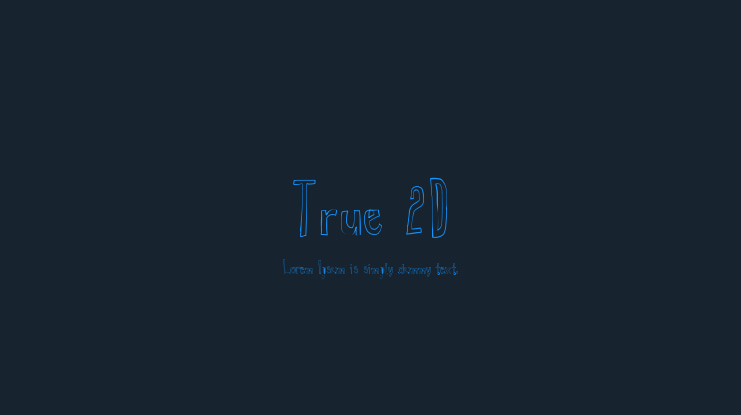 True 2D Font Family