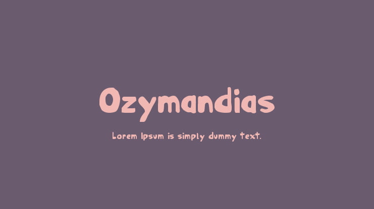 Ozymandias Font Family