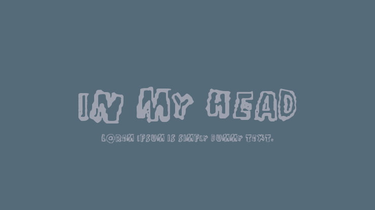In my head Font