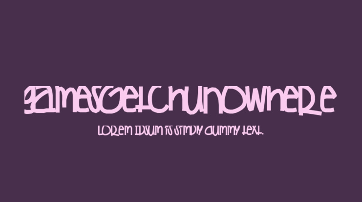 gamesGetchuNoWhere Font