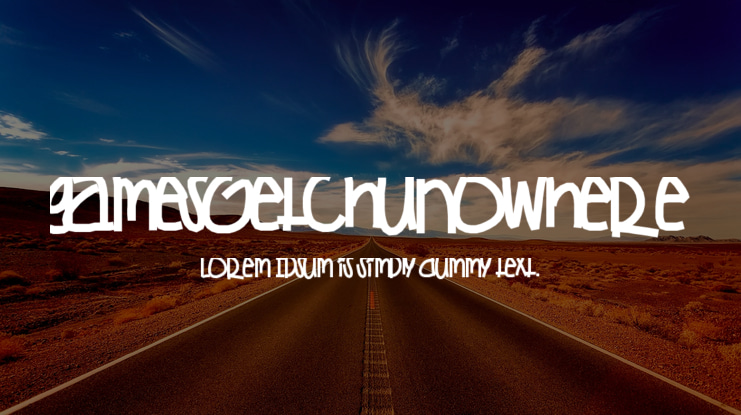 gamesGetchuNoWhere Font