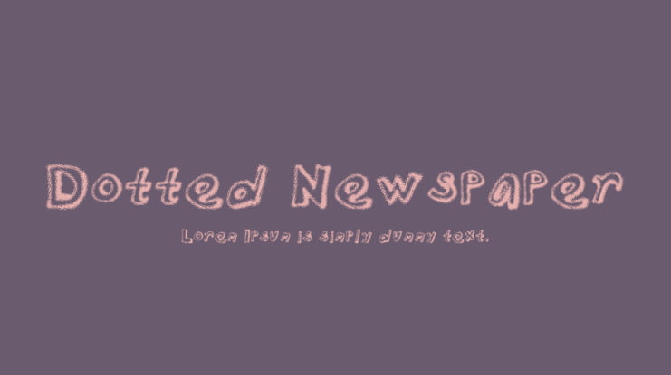 Dotted Newspaper Font