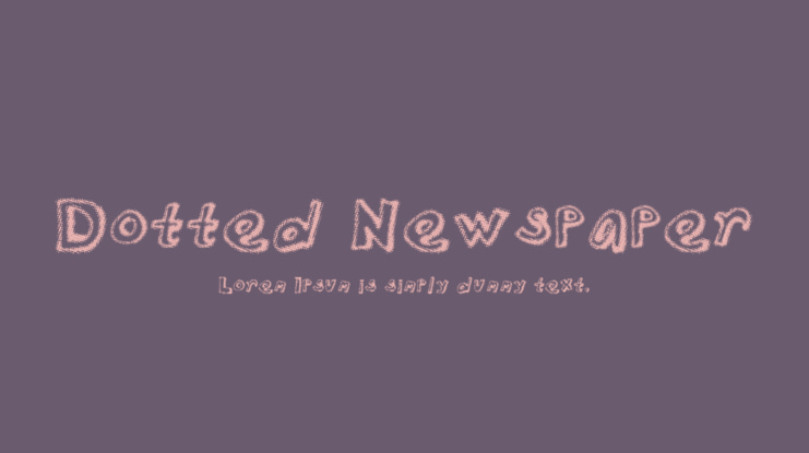 Dotted Newspaper Font