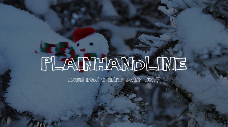 PlainHandline Font