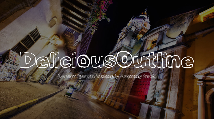 DeliciousOutline Font