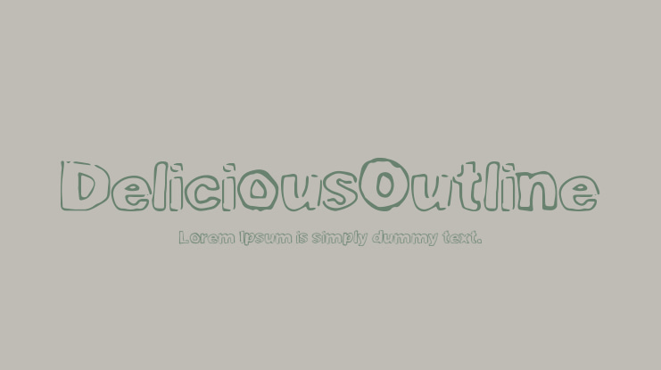 DeliciousOutline Font