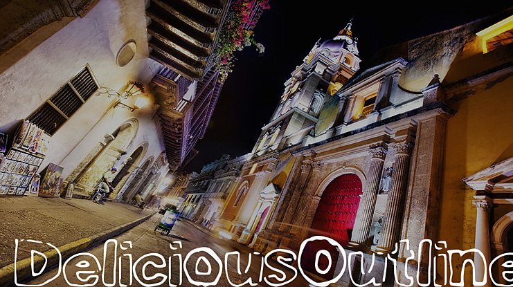 DeliciousOutline Font