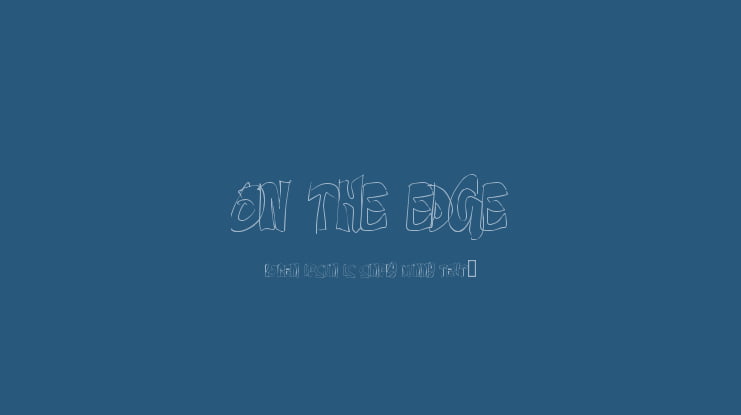 On The Edge Font