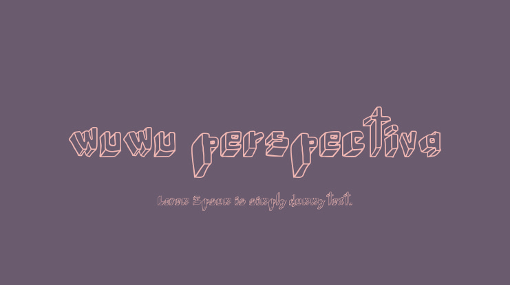 wuwu perspectiva Font