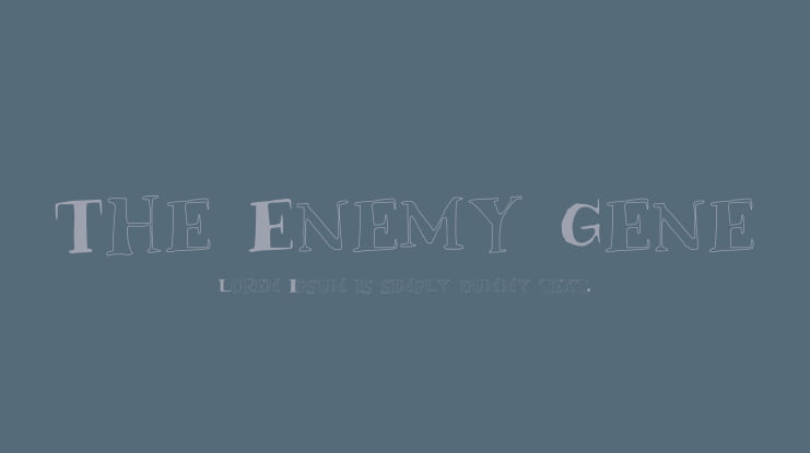The Enemy Gene Font