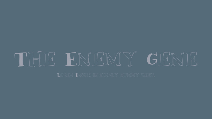 The Enemy Gene Font