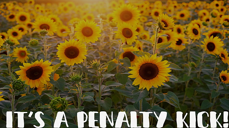 It's a penalty kick!! Font