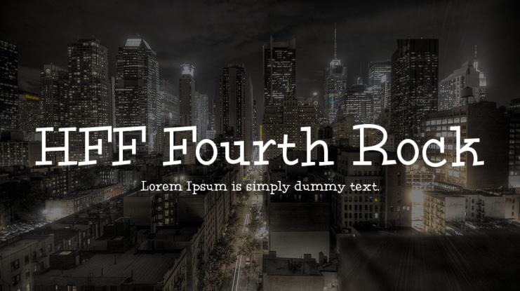 HFF Fourth Rock Font