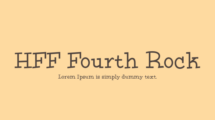 HFF Fourth Rock Font